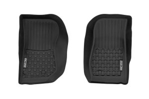 Jeep Wrangler JK Floor Mats - Front - Rough Country - Flex-Fit - 4WD - '14-'18 Jeep Wrangler JK Floor Mats - Front - Rough Country - Flex-Fit - 4WD - '14-'18